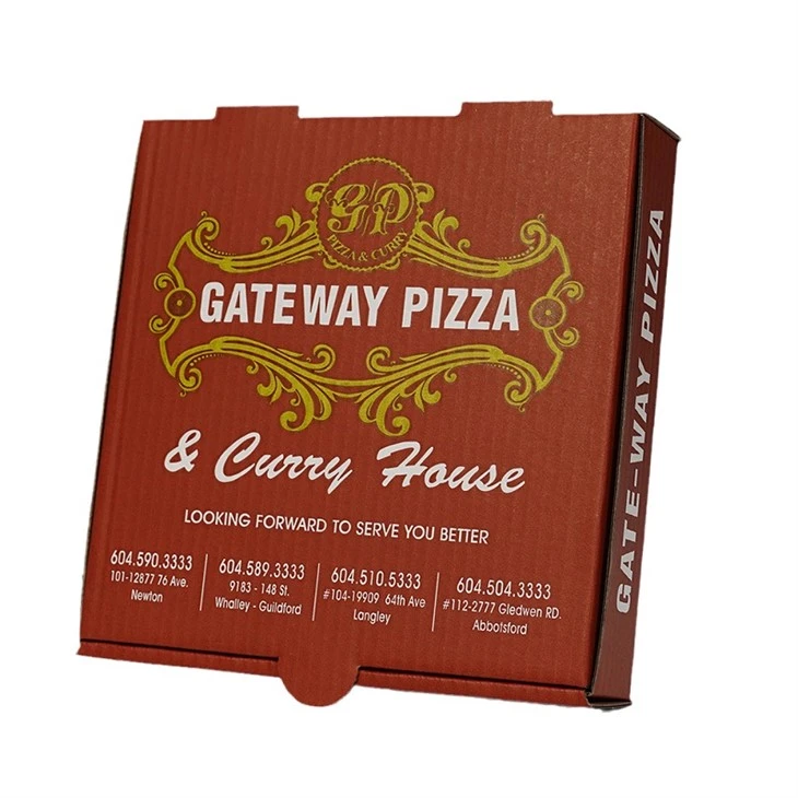 Kotak Kemasan Food Grade Kotak Pizza Bergelombang Kustom