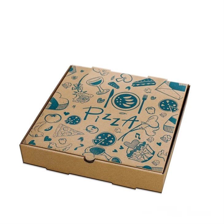Kotak Kertas Kemasan Pizza Dengan Logo Kustom