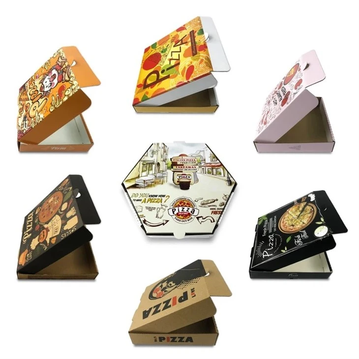 Kotak Pizza Karton Berwarna-warni yang Dapat Didaur Ulang