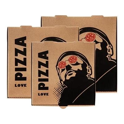 Logo Kustom Kotak Kemasan Pizza Food Grade Bergelombang
